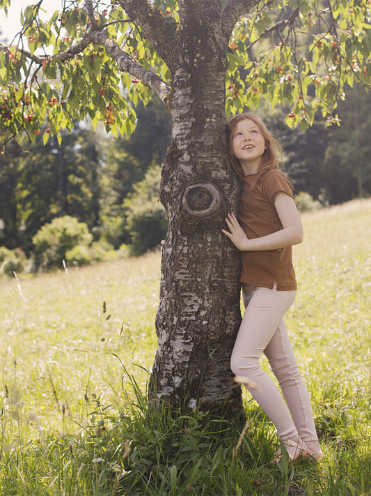 Luźny T-shirt z organicznej bawełny - 18/24M Amber