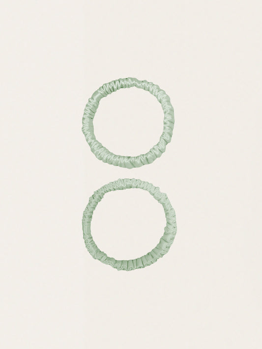 Cienkie jedwabne gumki do włosów 2 szt.