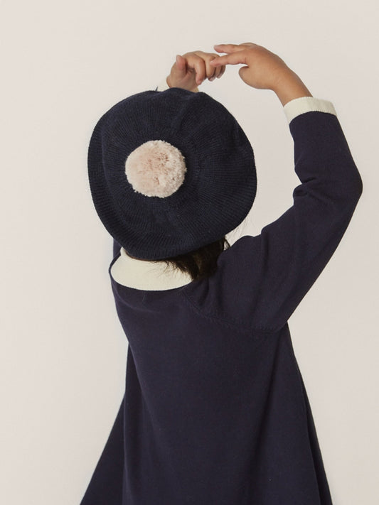 Beret z wełny merino Belou