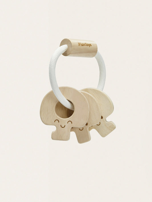 Drewniana grzechotka klucze