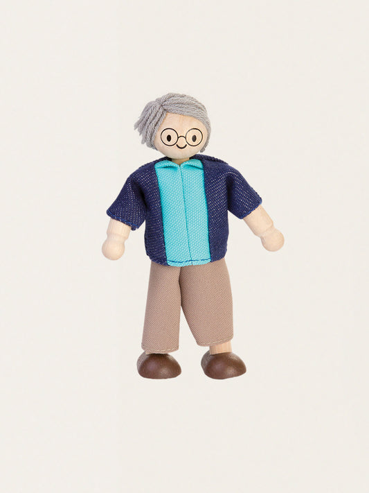 Drewniana laleczka do domku dla lalek