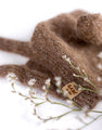 Bonetka z alpaki i jedwabiu Fairy Hat dark beige
