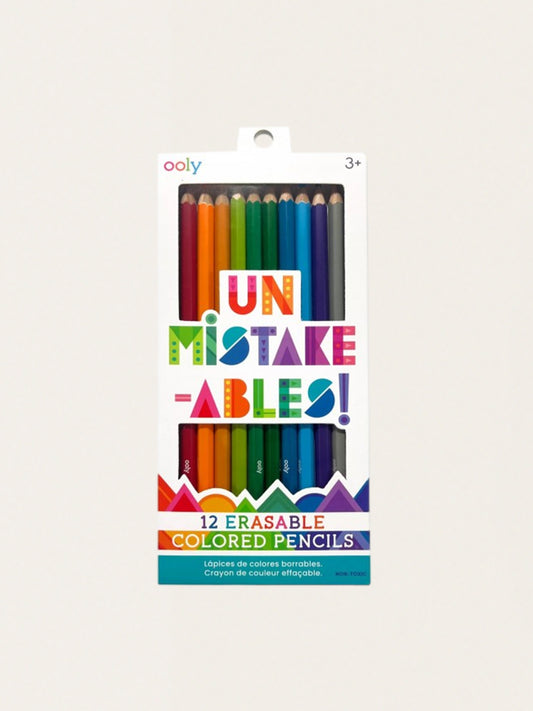 Ścieralne kredki ołówkowe Un-Mistakeables - zestaw 12 szt.