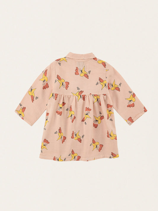 Sukienka z kołnierzykiem Baby Mr o'clock all over