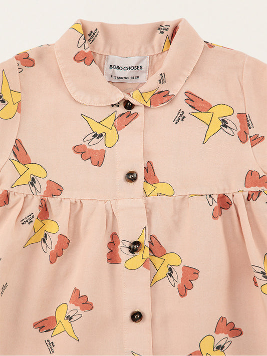 Sukienka z kołnierzykiem Baby Mr o'clock all over