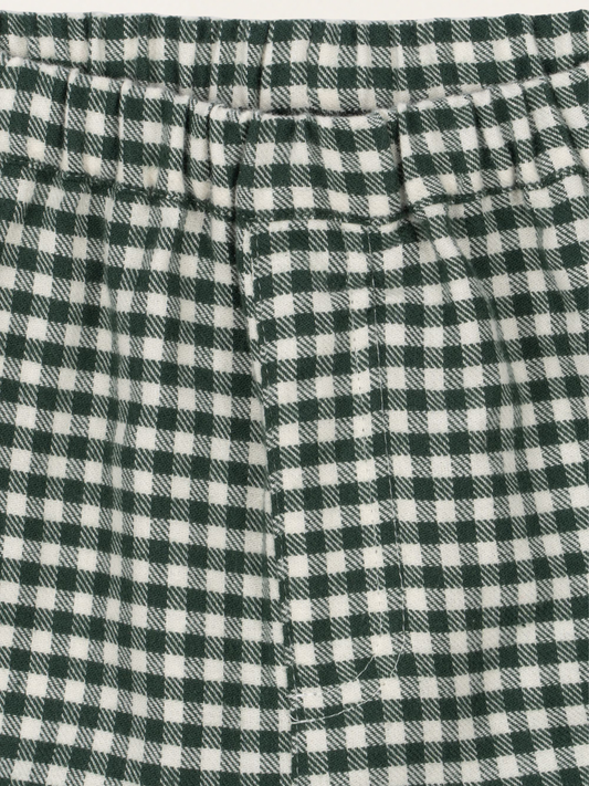 Flanelowe spodnie w kratę z organicznej bawełny Foret