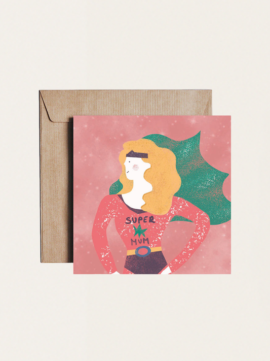 Kartka okolicznościowa - Dzień Mamy - Super Mum