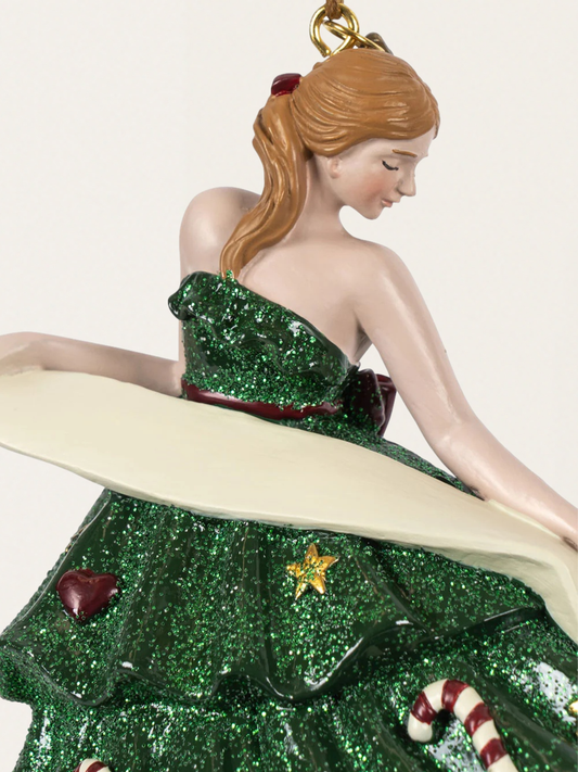 Ceramiczna ozdoba choinkowa Ballerina