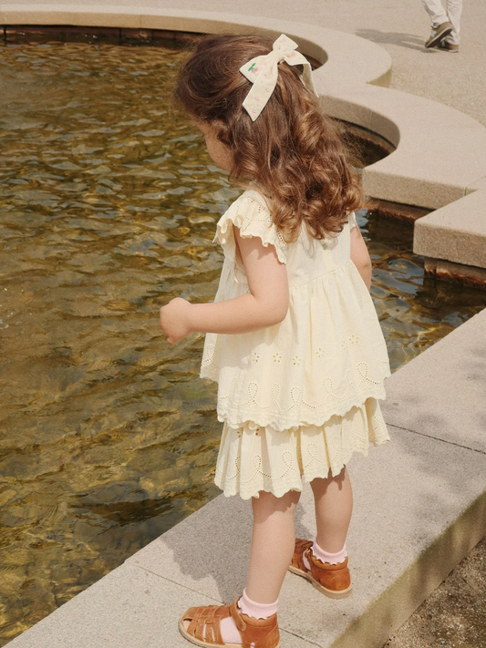 Spinka do włosów Velvet Bow Pearly