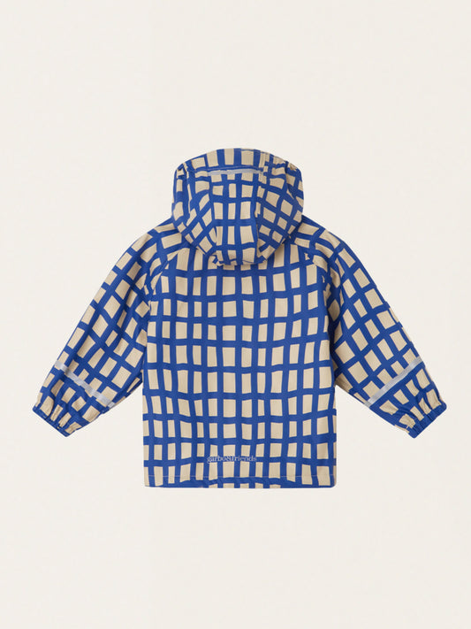 Wiatroszczelna kurtka przeciwdeszczowa - Plaid Cobalt