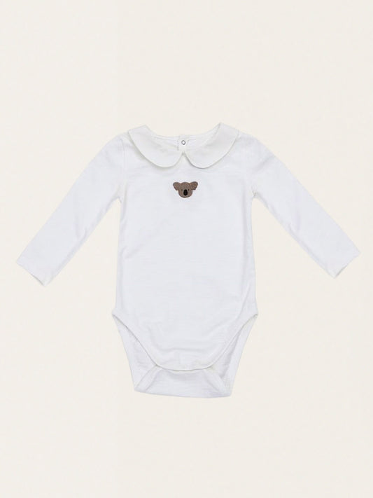 Bawełniane body Davy z uroczym haftem