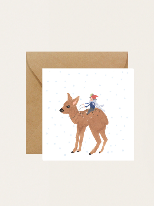 Kartka okolicznościowa - Święta - Jelonek