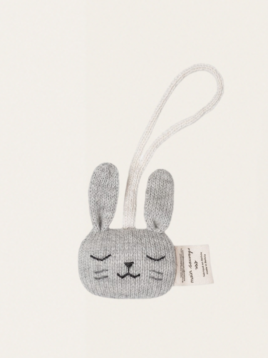 Zawieszka z ukrytym dzwoneczkiem Bunny Grey