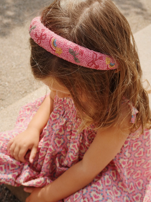 Szeroka opaska do włosów Bubblegum