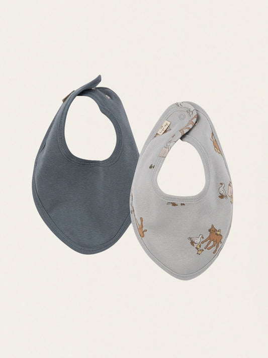 Bawełniany śliniak z regulowanym zapięciem