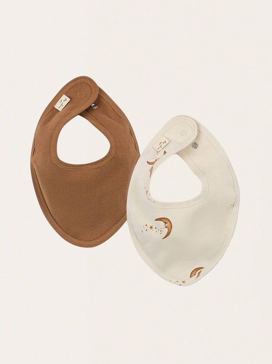 Bawełniany śliniak z regulowanym zapięciem