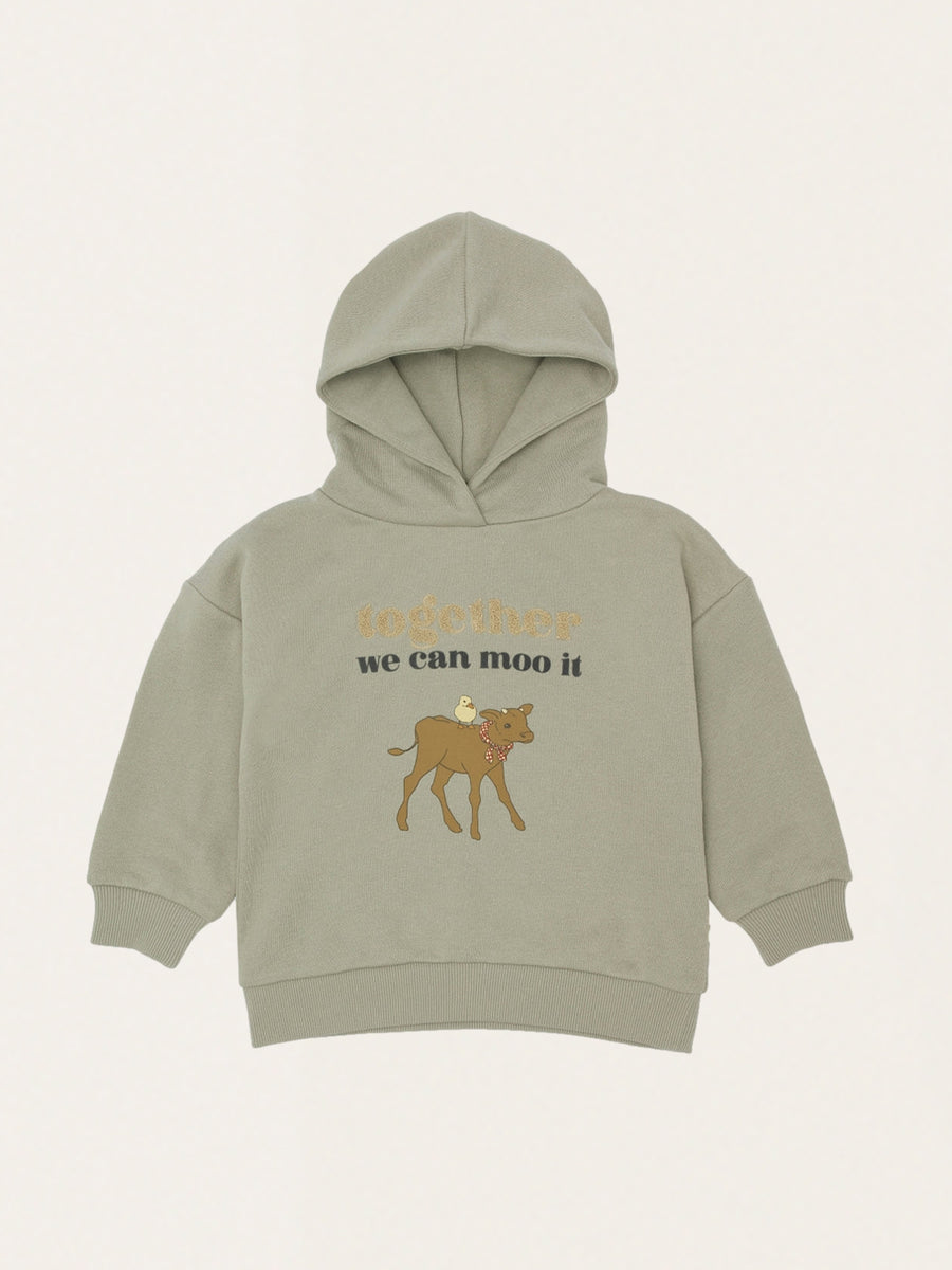 Bawełniana bluza z kapturem LOU HOODIE