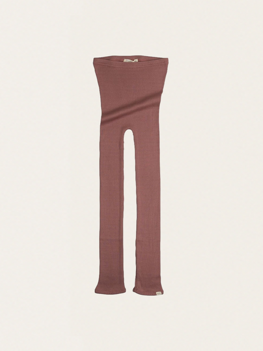 Wygodne legginsy z mieszanki bawełny i jedwabiu Bieber Antique Red