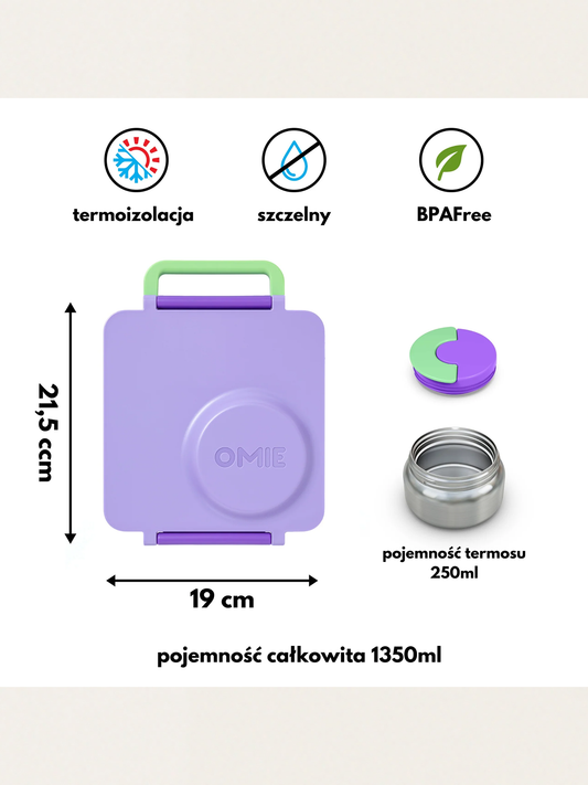 Lunchbox z przegródkami i termosem OmieBox
