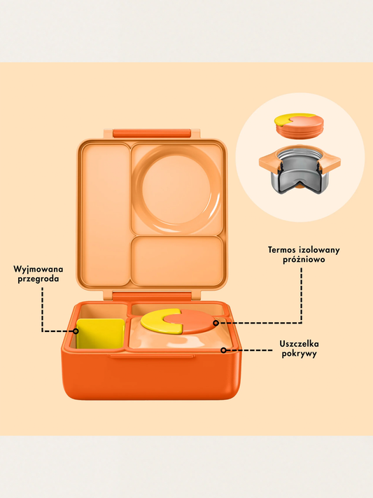 Lunchbox z przegródkami i termosem OmieBox