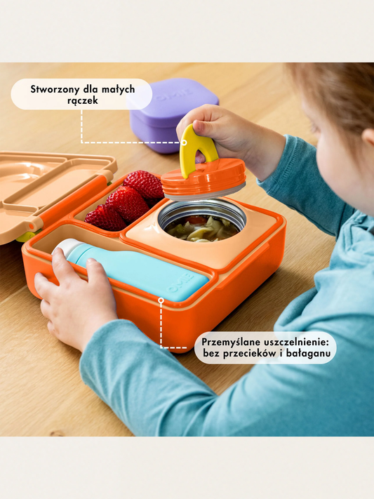 Lunchbox z przegródkami i termosem OmieBox