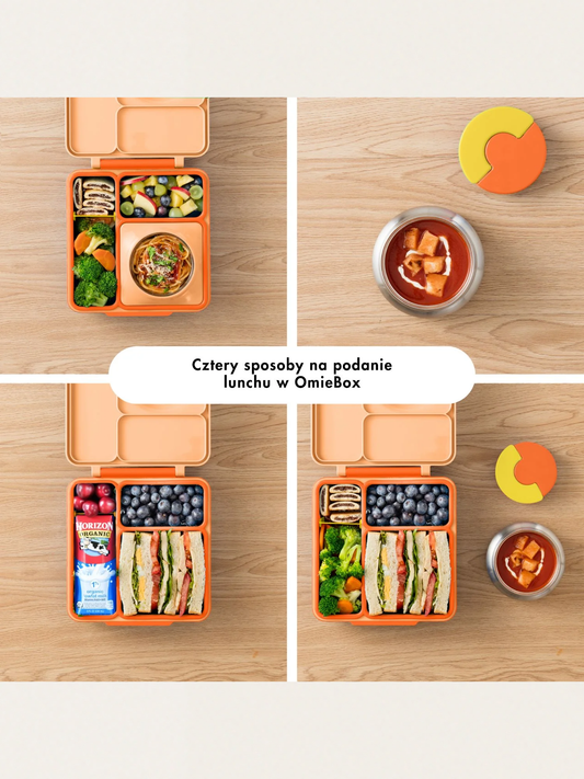 Lunchbox z przegródkami i termosem OmieBox