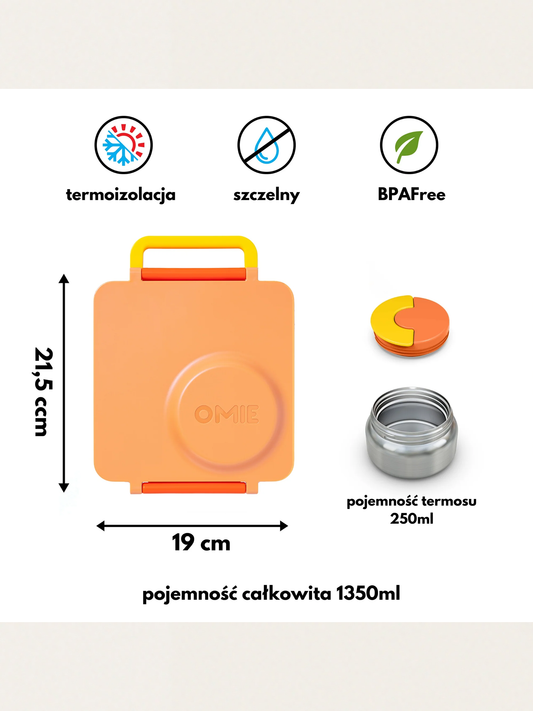 Lunchbox z przegródkami i termosem OmieBox