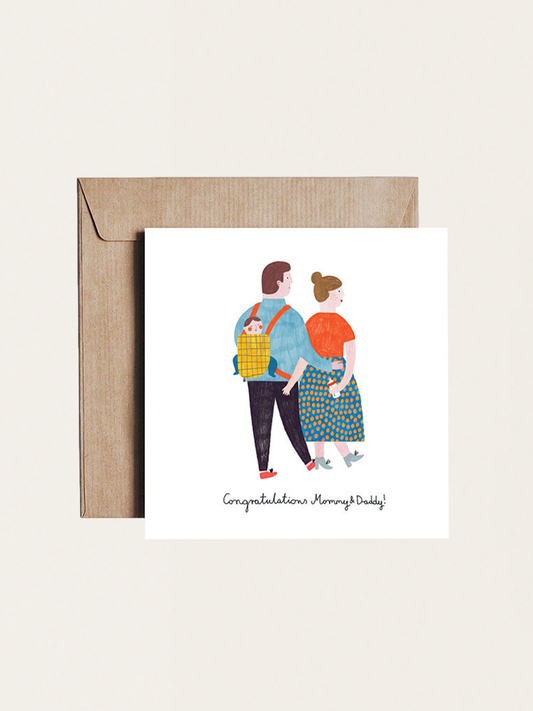 Kartka okolicznościowa - Narodziny - Congratulations Mummy and Daddy