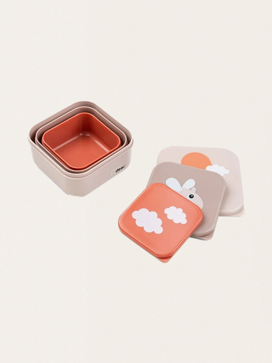 Zestaw trzech pojemników S Happy Clouds