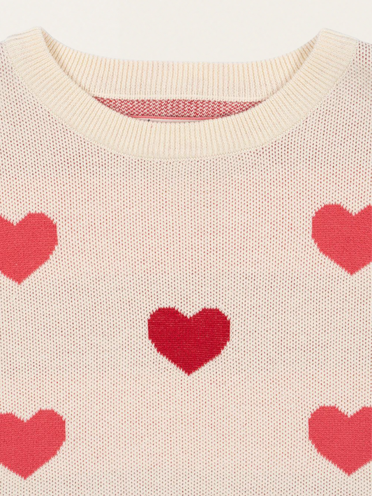 Dzianinowa sukienka Lapis Coeur Colore Duo Pink