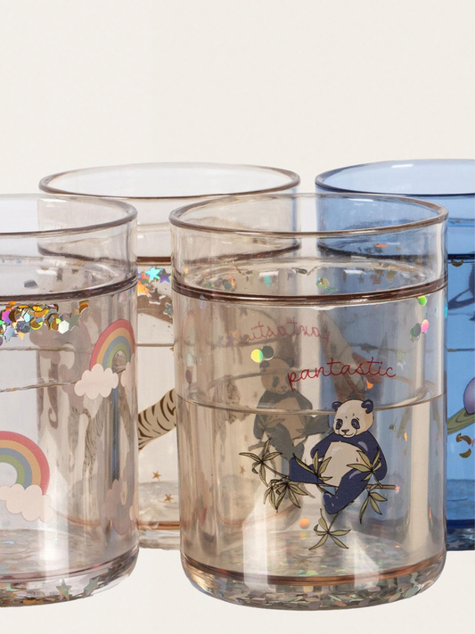 Brokatowe szklanki 4 szt. Multi