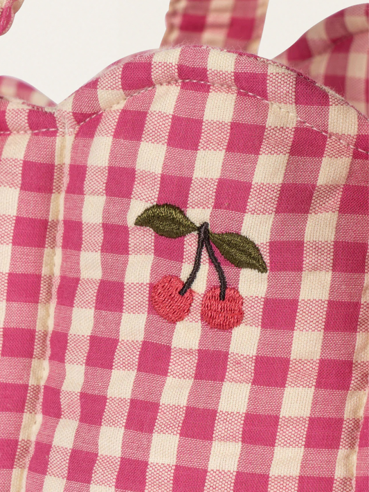 Bawełniane nosidełko dla lalek Bubblegum Check