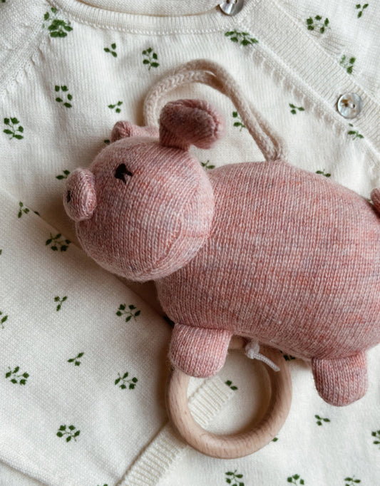 Miękka zawieszka z pozytywką Activity Music Pig