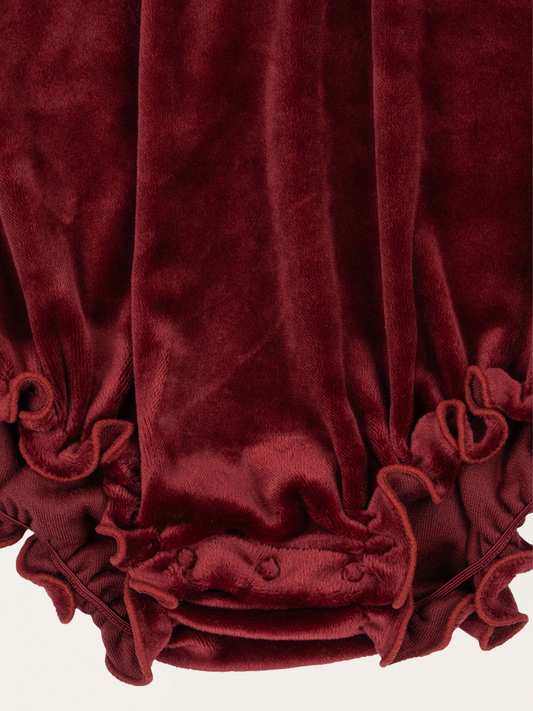 Welurowy rampers z ozdobnym kołnierzykiem Venola