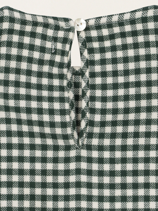 Flanelowa sukienka w kratę z organicznej bawełny Foret