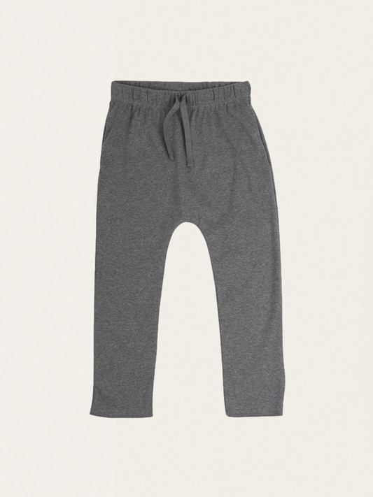 Luźne bawełniane spodnie Grey Melange