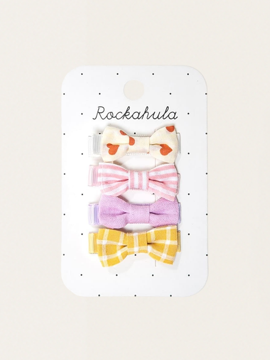 Spinki do włosów 4 szt. Wanderlust Fabric Bow