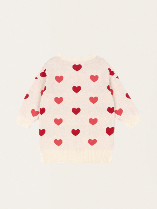 Dzianinowa sukienka Lapis Coeur Colore Duo Pink