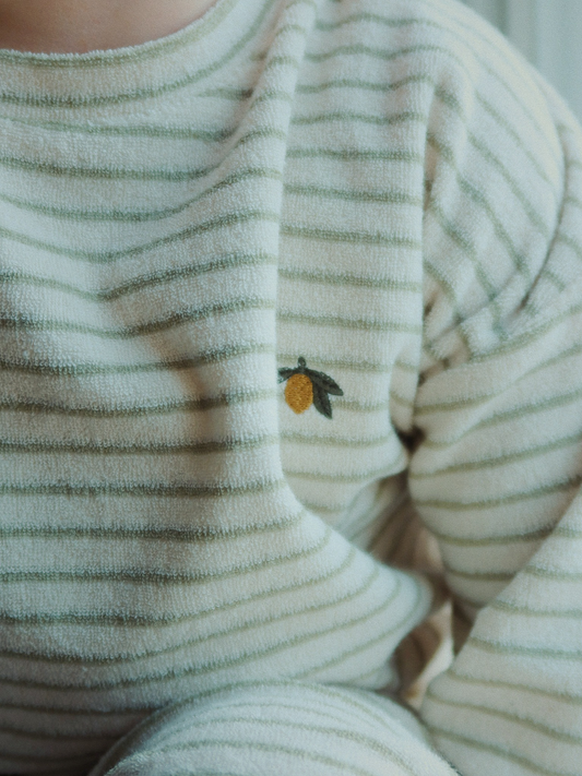 Bluza frotte Itty Tea Stripe