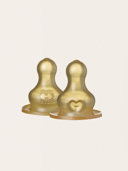 Hevea anti-colic rubber teat with slow flow - 2 pcs.