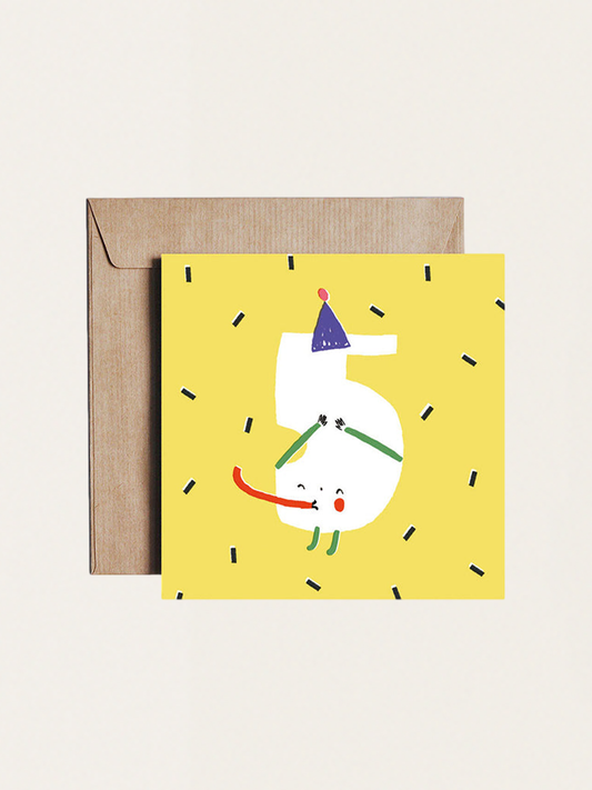 Kartka urodzinowa Happy Birthday Five - 5