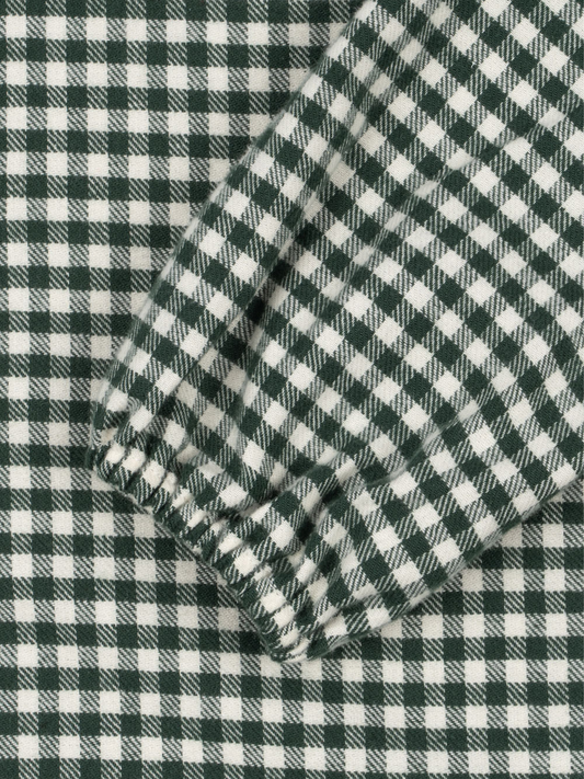 Flanelowa sukienka w kratę z organicznej bawełny Foret