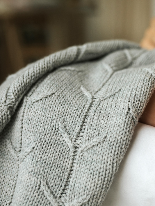 Kocyk z wełny merino Malmo Light Grey