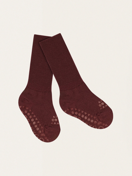 Antypoślizgowe skarpetki do raczkowania z wełny merino