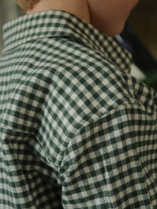 Flanelowa koszula w kratę z organicznej bawełny Foret