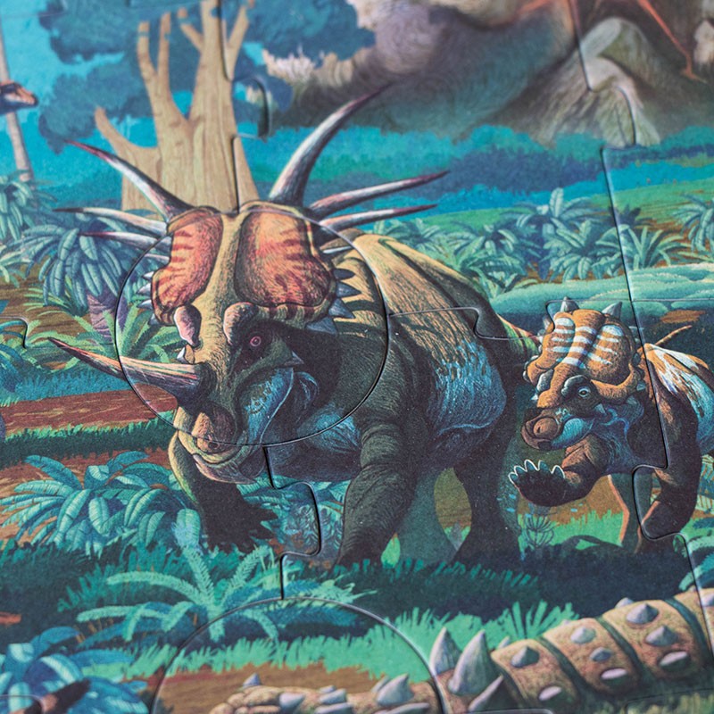Puzzle z grą obserwacyjną Era Dinozaurów 100 el.