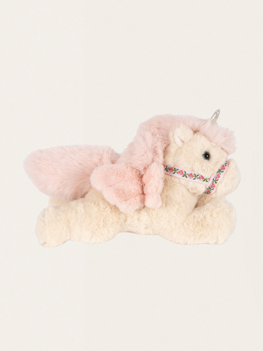 Pluszowy jednorożec z puszystą grzywą