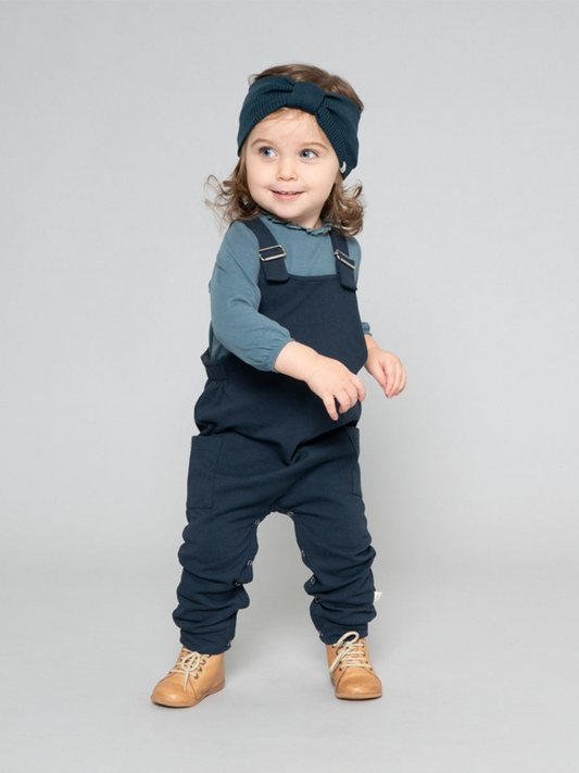 Elastyczna opaska z wełny merino Navy Teal