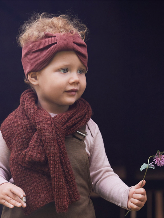 Elastyczna opaska z wełny merino Rhubarb