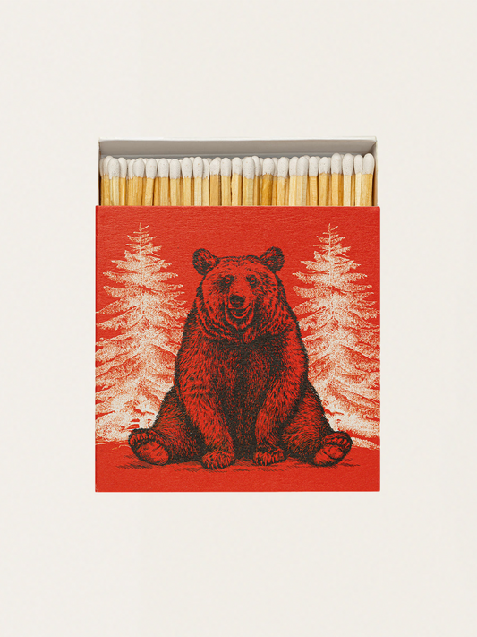 Zapałki w eleganckim pudełku vintage - Big Hugs Bear